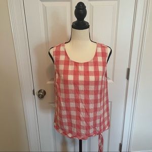 Red & White Plaid J Crew Top